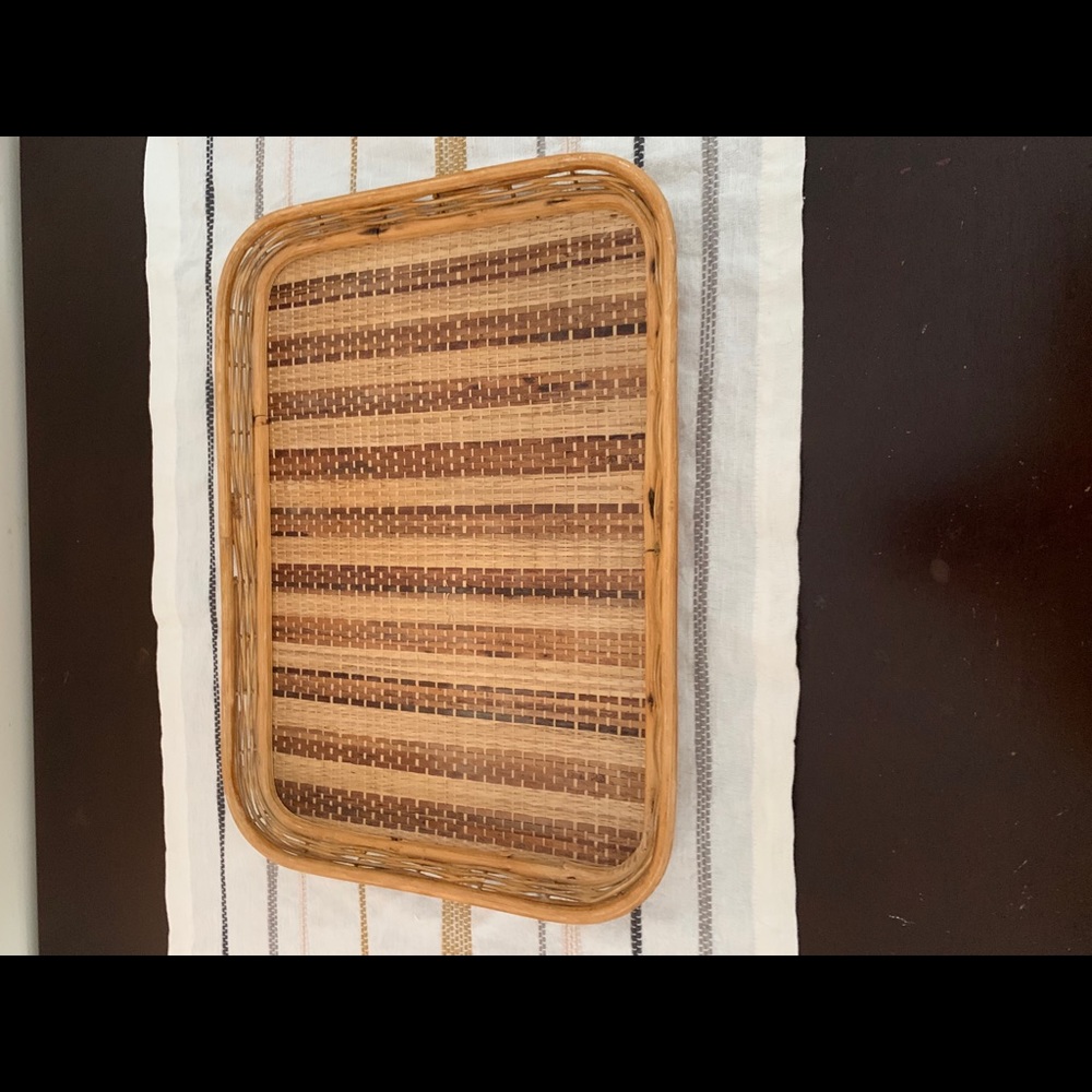 Wicker Rattan Tray - Picture 3 of 4